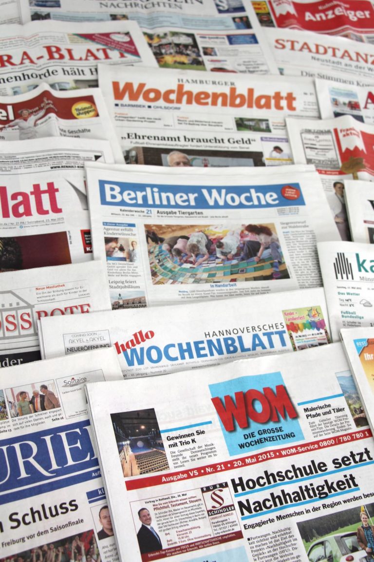 Mehrere kostenfreie Anzeigenblätter und Wochenzeitungen sind heute auch im Internet vertreten. Foto: BVDA