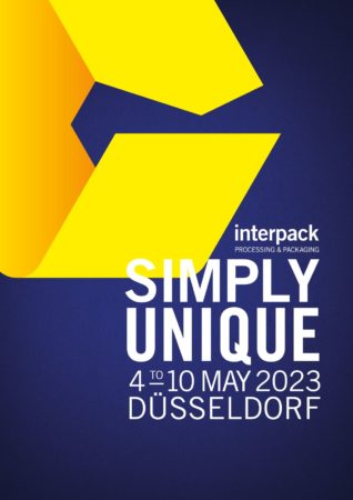 Neuer Werbeslogan der Interpack-Messe. Grafik: Messe Düsseldorf
