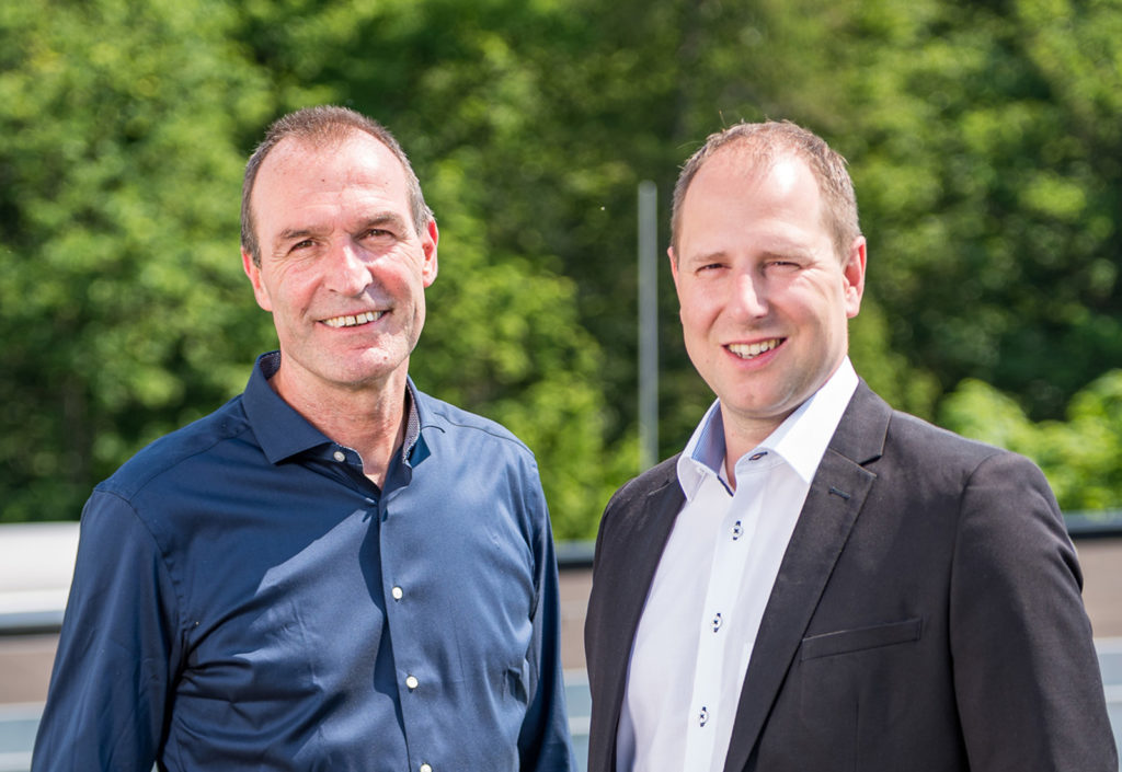 Duma Druck-Geschäftsführer Frank Illi (r.) und Volker Lück. Fotos: Tecnau