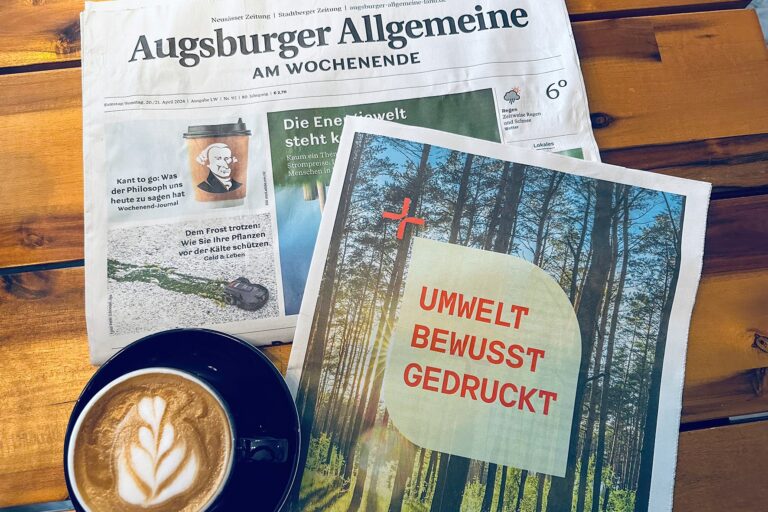 Wochenend-Werbebeilage der „Augsburger Allgemeinen“. Foto: VDMB/Marina Kuhn