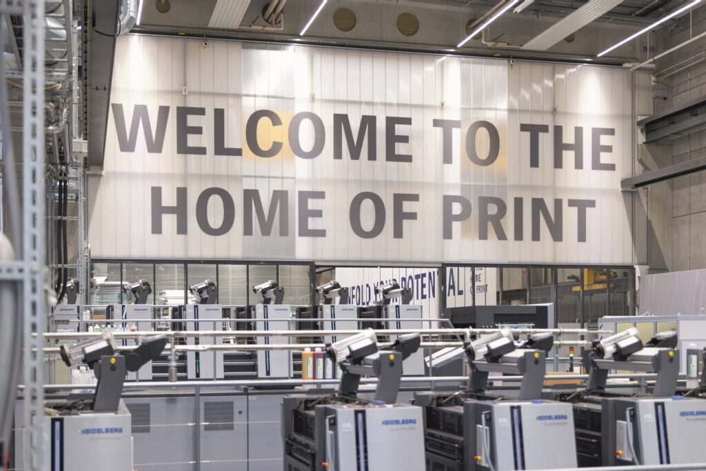 „Home of Print“: Neues Vorführzentrum am Stammsitz Wiesloch. Foto: Heidelberg