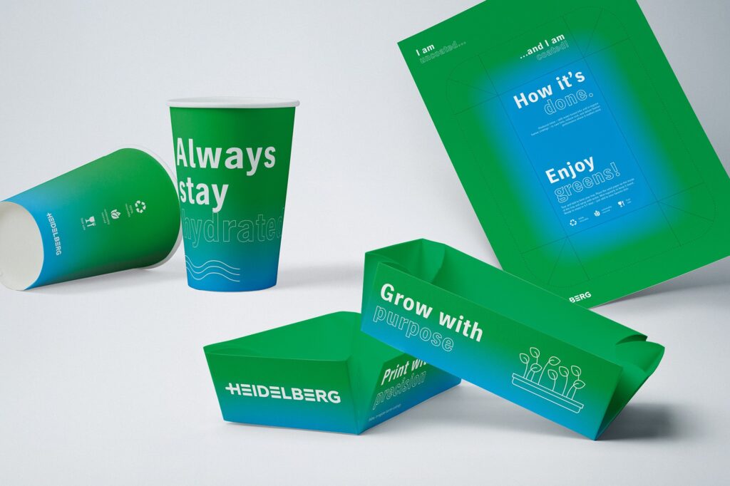 Praxisbeispiele für stark gefragte papierbasierte Verpackungen. Foto Heidelberg