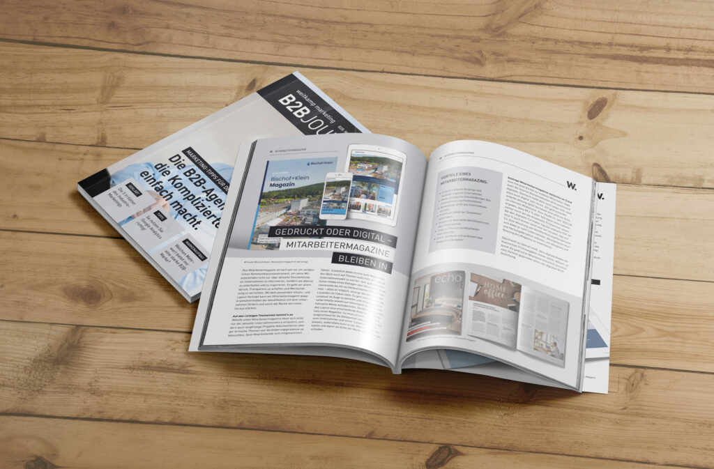 Mitarbeitermagazine sind auch Marketinginstrumente. Foto: Weitkamp Marketing
