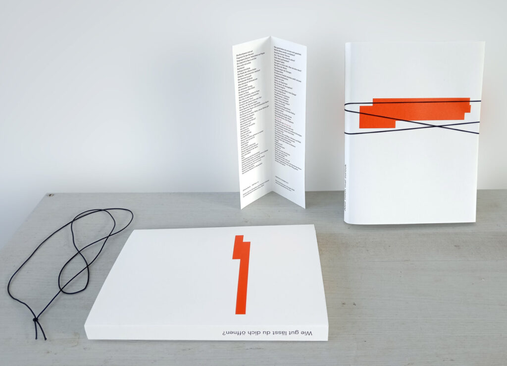 Christina Schmid & Ina Schneider: „Offenes Buch“, Prima.Publikationen, Stuttgart, 2026, 224 Seiten mit Punktraster, offene Fadenheftung, Schutzumschlag mit individuellem Titel, von Hand nummeriert, Preis: 36,00 Euro (D), ISBN 978-3-910868-13-7. Cover: Verlag