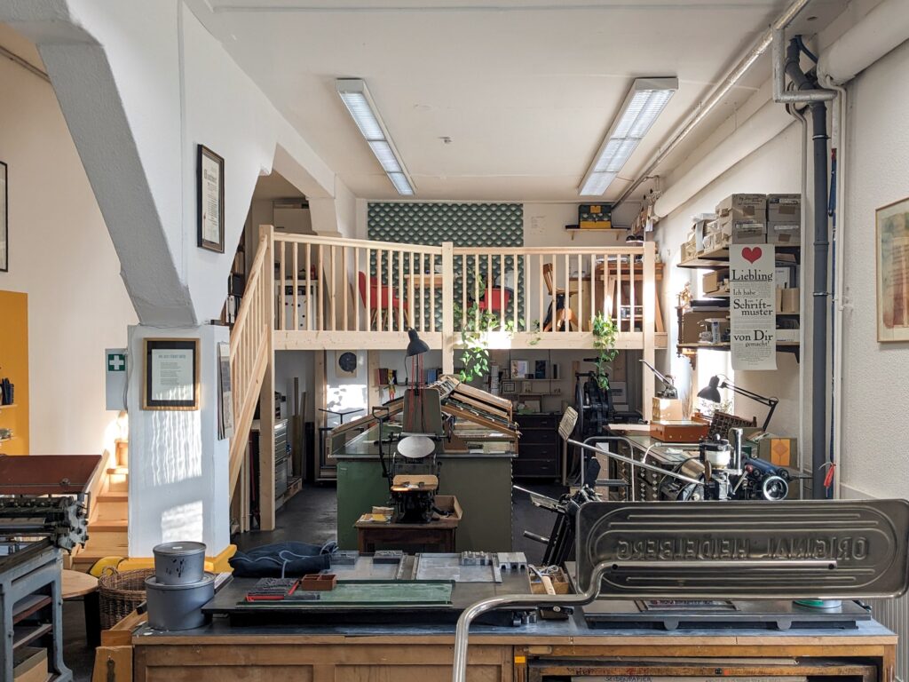 Einblick in die Buchdruck-Werkstatt Officina Arcana. Foto: Officina Arcana