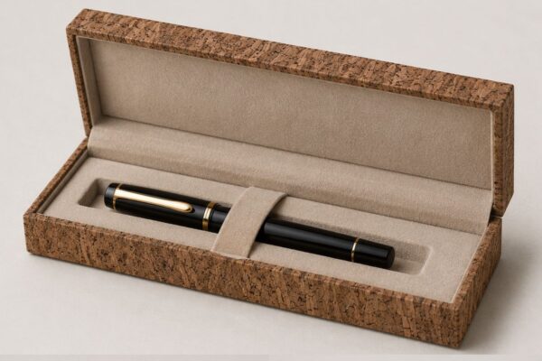 Stiftebox in Naturkork-„Tabak“. Foto: Wilhelm Leo’s Nachfolger GmbH
