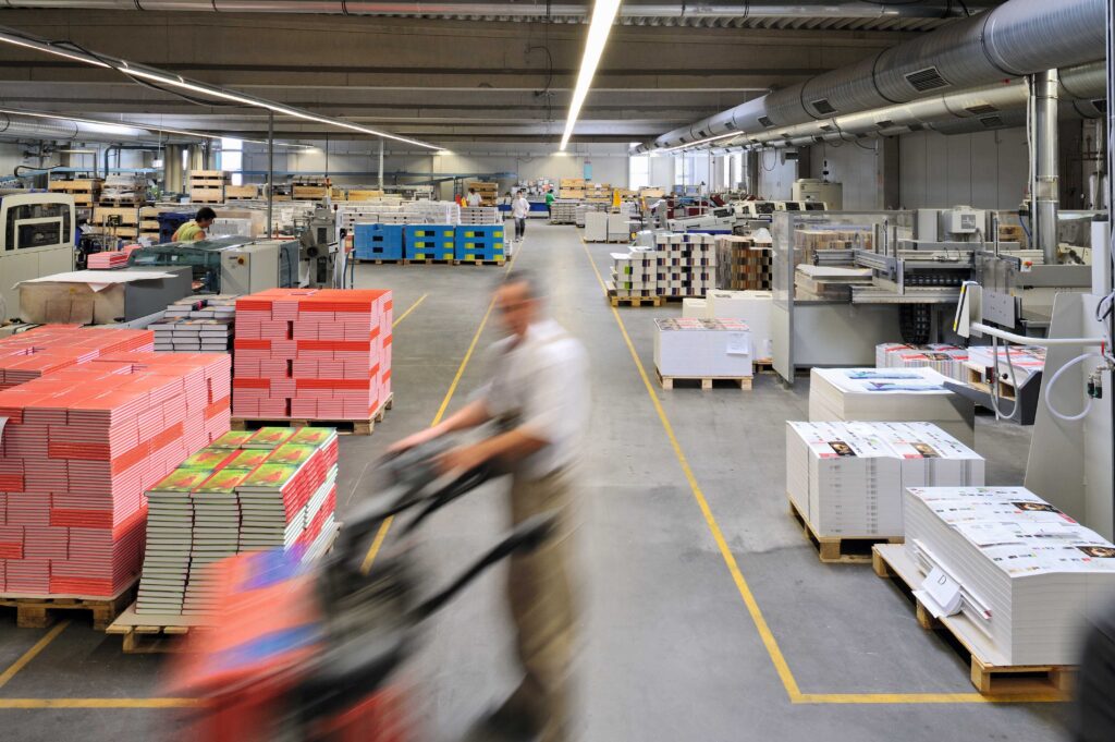 Produktionshalle eines Druckereibetriebs. Foto: GCC