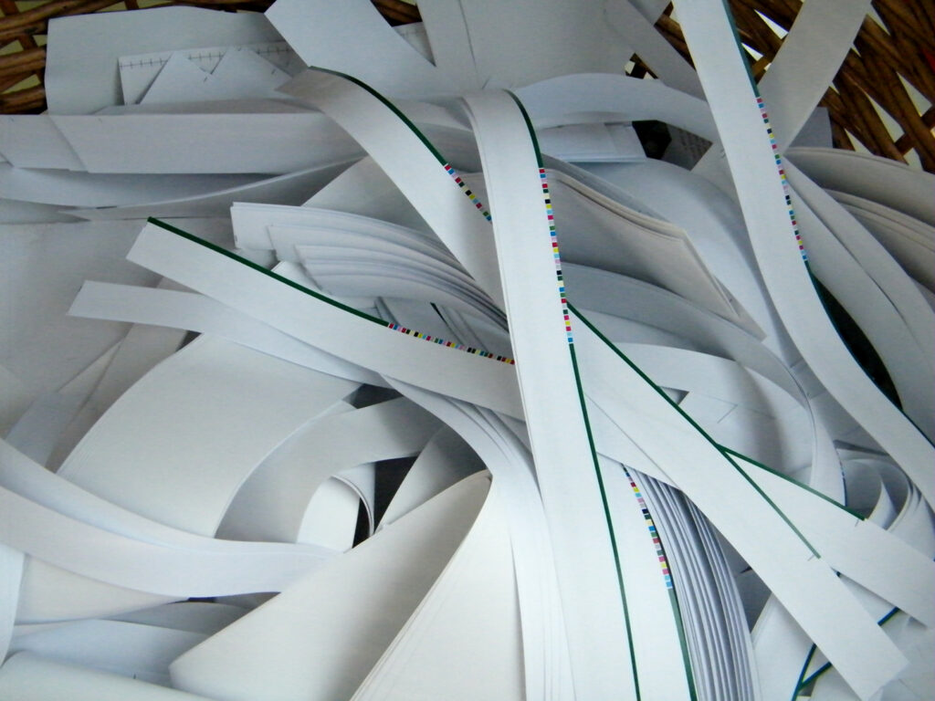 Recyclingfähige Papierschnittreste. Foto: SID Leipzig