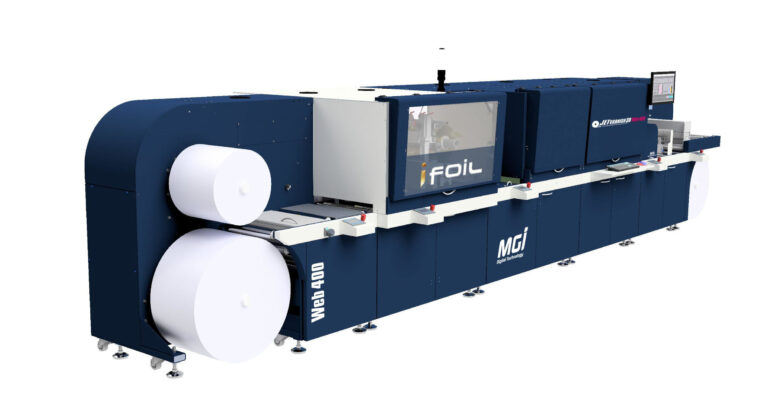 MGI-System „JETvarnish 3D Web 400“. Foto: Konica Minolta/MGI