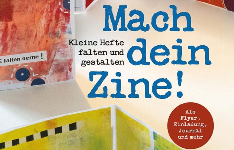 Jule Pfeiffer-Spiekermann: „Mach dein Zine!“, Haupt Verlag, Bern (CH), 1. Auflage, 2026, 128 Seiten, durchgehend farbig illustriert und fotografiert, Softcover mit Klappen, Preis: 25,00 Euro (D), 25,70 Euro (A), 25,00 CHF/UVP, ISBN 978-3-258-60310-0. Cover (Ausschnitt): Verlag